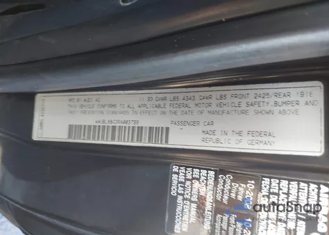 1994 Audi Cabriolet z USA, uszkodzony, nr VIN WAUBL88G3RA003799